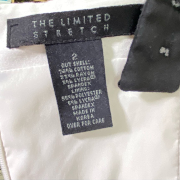 The Limited Vintage 90s Stretch Two Tone Fit Flare Dress Size 2 - Picture 6 of 7